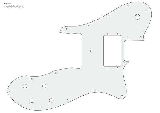 Custom Pickguard テレ カスタム Mex用ピックガード Telecaster Custom テレキャスター