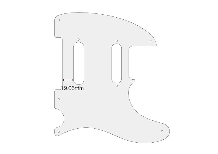 CustomPickguard Fender Deluxe Nashville Telecaster（５穴、19.05mm
